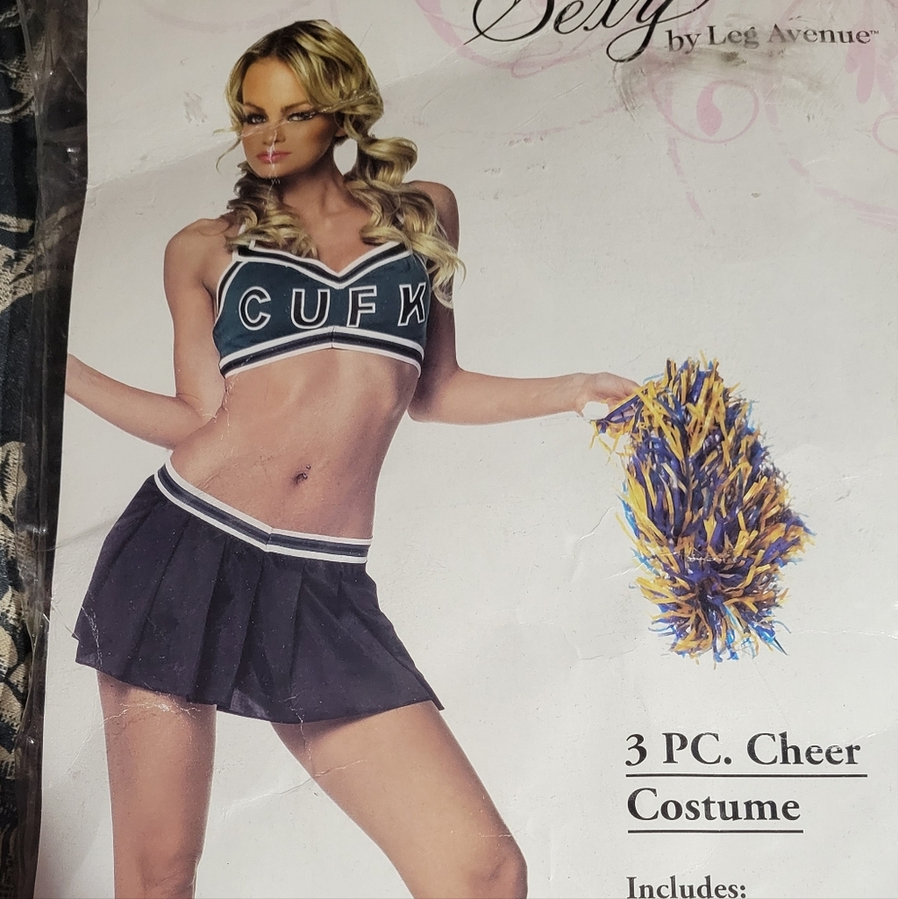 3-Piece Cheer Costume with Pom Poms